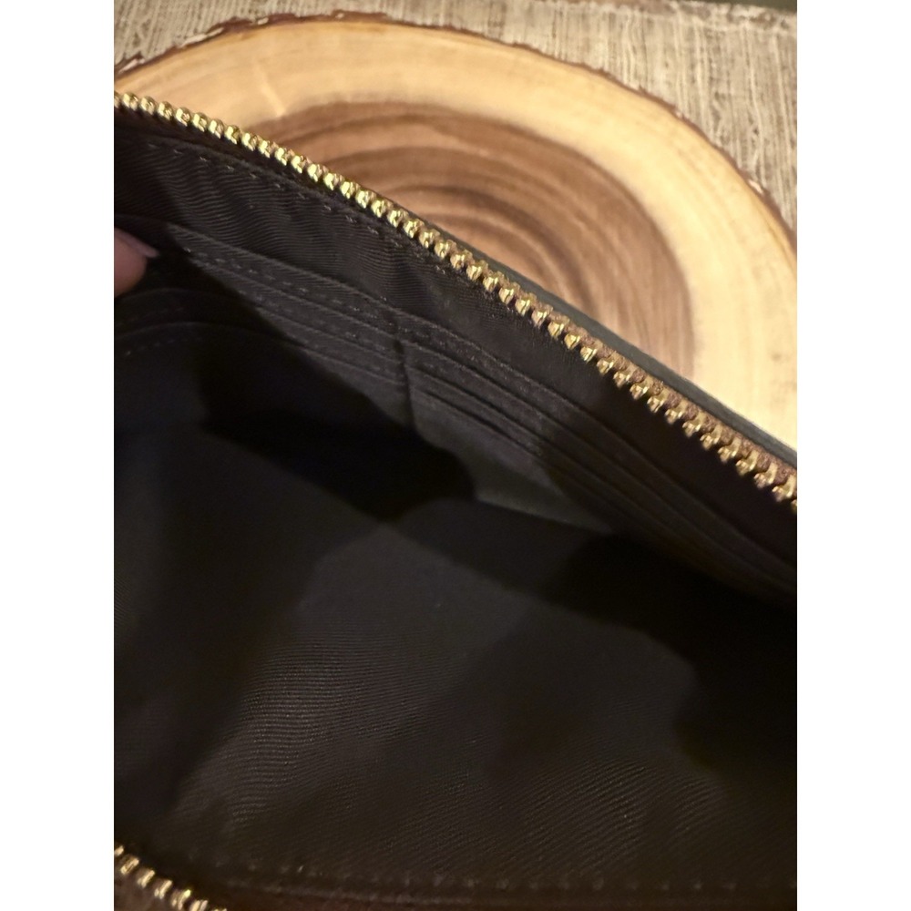 COACH Womens Double Zip Wallet In Pebble Leather (IM Redwood) New With Tags - Picture 10 of 10